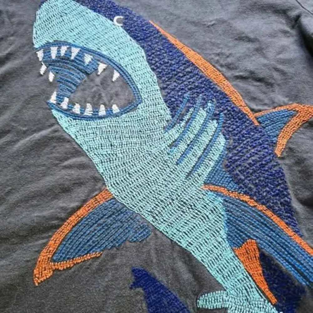 MINI BODEN Shark Embroidered Tshirt Boys 11-12Y